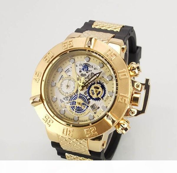 

дизайнер luxury gold watch все суб циферблаты рабочие мужчины спорт кварцевые часы хронограф авто дата резинкой наручные часы для мужчины, Slivery;brown