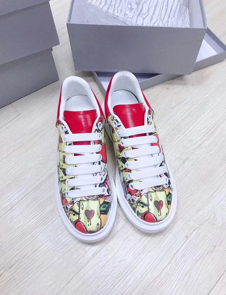 

2019 women s designer shoes fashion leather men s and women sewing advanced printing leisure shoes shopping tourism white walking women shoe, Black