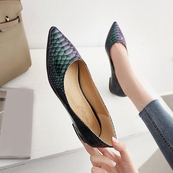 

sjjh women slip-on flats with pointed toe and large size available e492, Black