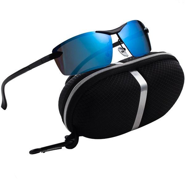 

men's fashion sunglasses brand designer mirror polarized lenses sun glasses safety driving eye glasses gafas de sol mujer, White;black