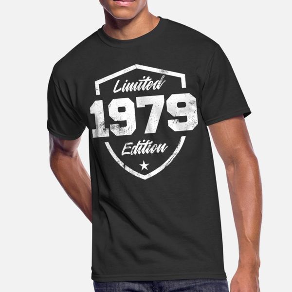 

1979 shield limited edition t shirt men designs 100% cotton size s-3xl basic solid cute casual spring autumn standard shirt, White;black