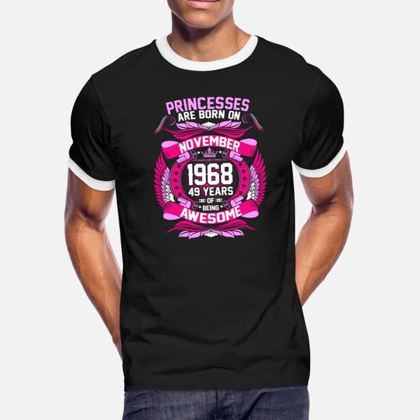 

princesses are born on november 1968 49 years t shirt men knitted tee shirt s-xxxl pattern loose casual spring autumn outfit shirt