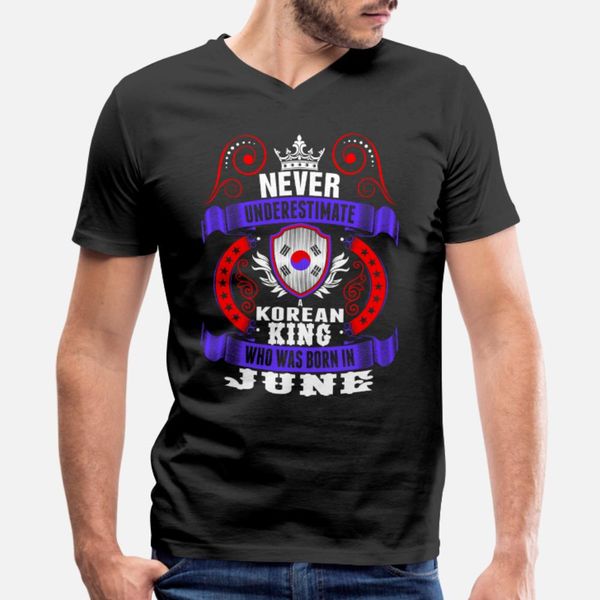 

never underestimate a korean june king t shirt men printing 100% cotton plus size 3xl normal gift new fashion summer standard shirt