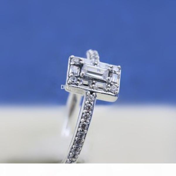 

2018 new winter 100% 925 sterling silver european pandora jewelry luminous ice ring with clear cz fashion charm ring