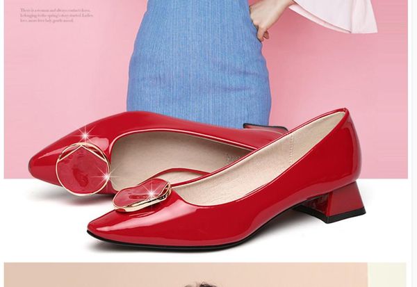

2020 spring and autumn with new style fashion middle heel coarse heel square head women's shoes@jkl37, Black