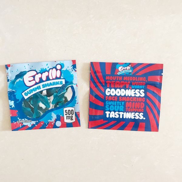 

empty errilli gummi shark 500mg 600mg errlli sour terp crawlers edibles bag bag packaging hashtag bag cookies