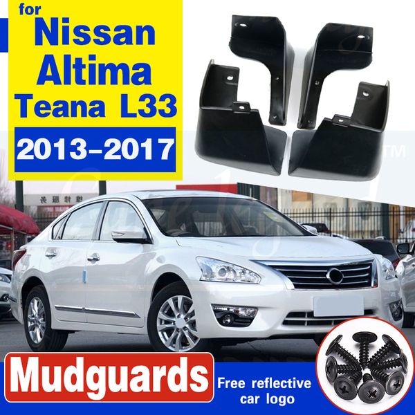 

set molded car mud flaps for 2013 2014 2015 2016 2017 nissan altima teana l33 sedan splash guards mud flap mudguards fender