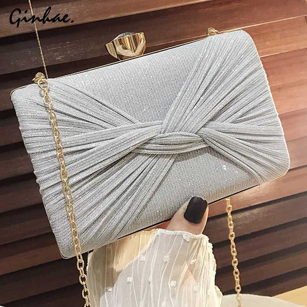 

fashion bling bling clutch evening bag female chain diamonds handbag elegant wedding party women vintage solid bow shoulder bags