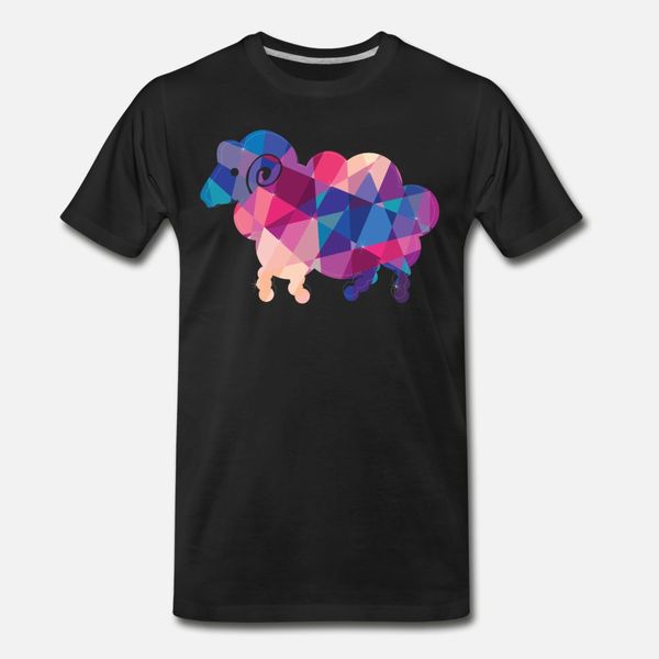 

geometric shapes goat creative art t shirt men cute 100% cotton s-xxxl formal cute funny casual summer style letter shirt