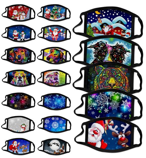 

face masks fahion face mask designer new christmas snowflake animal oil painting 3d facemask dustproof printing polyester mask