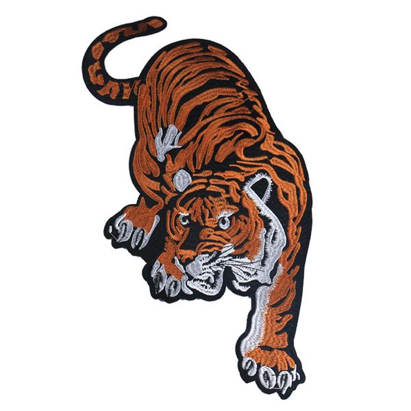 

diy large tiger pattern iron on clothes repair applique embroidery patch