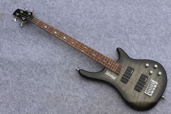 RRAE 6 corda Cinza Burst Bass, um pedaço de corpo e rebanho de Rosewood 24 trastes, China guitarra elétrica Bass