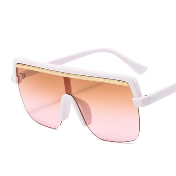 

royal girl 2020 fashion oversized square sunglasses women brand design new summer style black red men sun glasses ss173, White;black