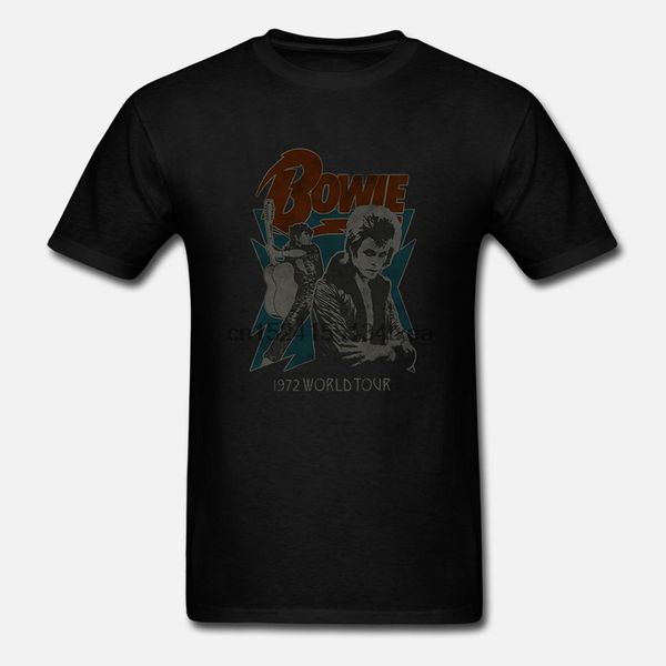 

men t shirt david bowie mens black short sleeve tshirt 1972 world tour retro vintage women tshirt