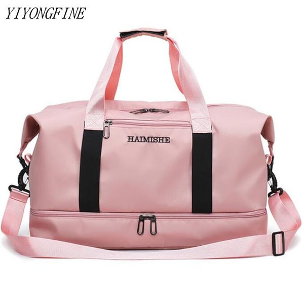 

large capacity travel bag hand luggage bag for short trips dry and wet separation sports fitness weekend bags travel storage