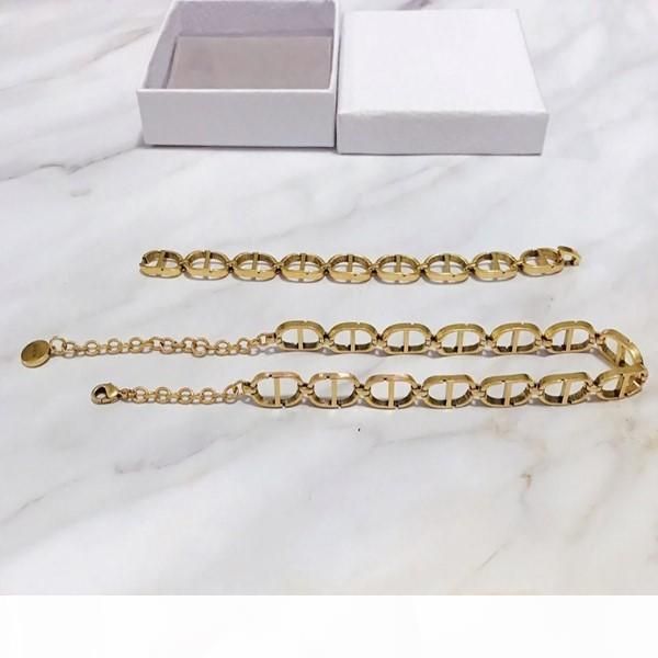 

selling retro minimalist alphabet jewelry fashion trend female necklace woman bracelet, Silver