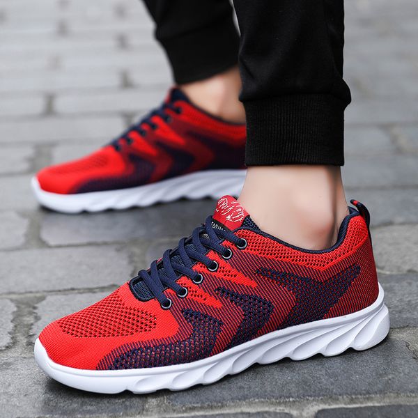 

ellsummermensrunningshoesexplosivebreathableflyingwovencasualshoestideshoeshighqualitycushioningsneakers, Black