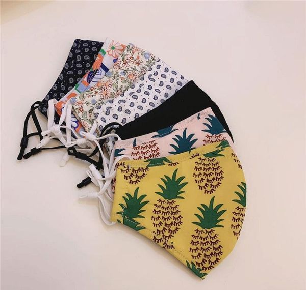 

washable cotton cover mask colorful reusable anti smog designer civilian face dust cloth bacterial pm2.5 xhhair ruknt