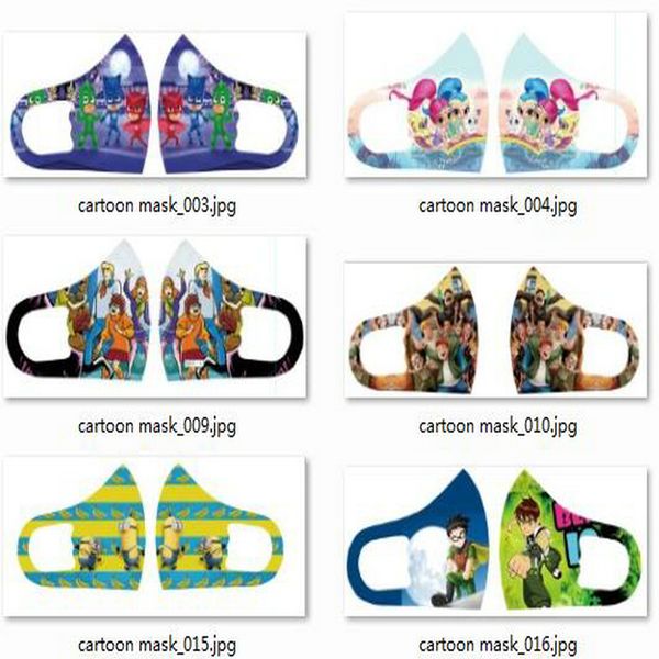 

face mask face shields mascarilla de pelicula custom face mask designer kids cloth masks cartoon character mask snelle verzending
