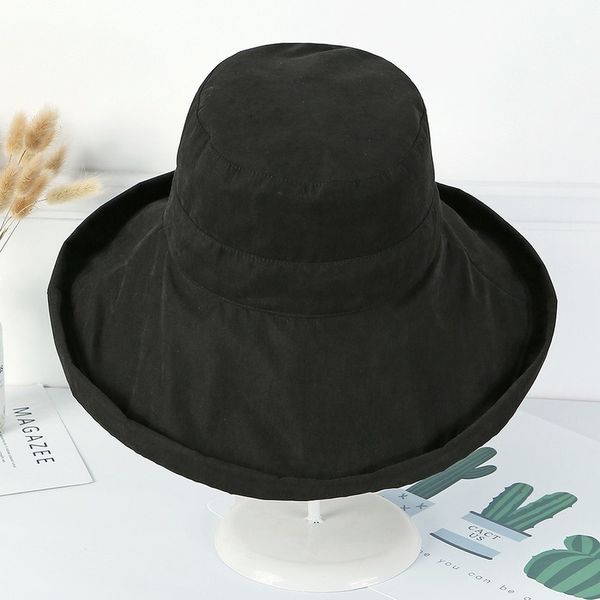 

womens sun hat summer reversible upf 50+ beach hat foldable wide brim, Blue;gray