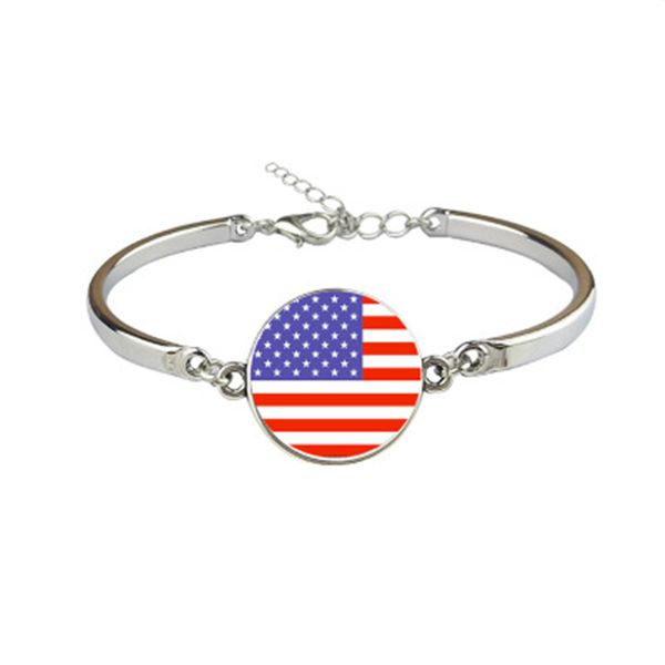 

2020 new flag bracelet mauritius mauritania mongolia bangladesh map united states flag bracelet female jewelry, Black