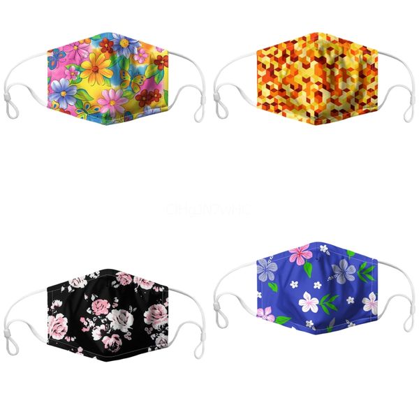 

animal print men women washable breathable dustproof masks anti smog prective masks one size#759, Black