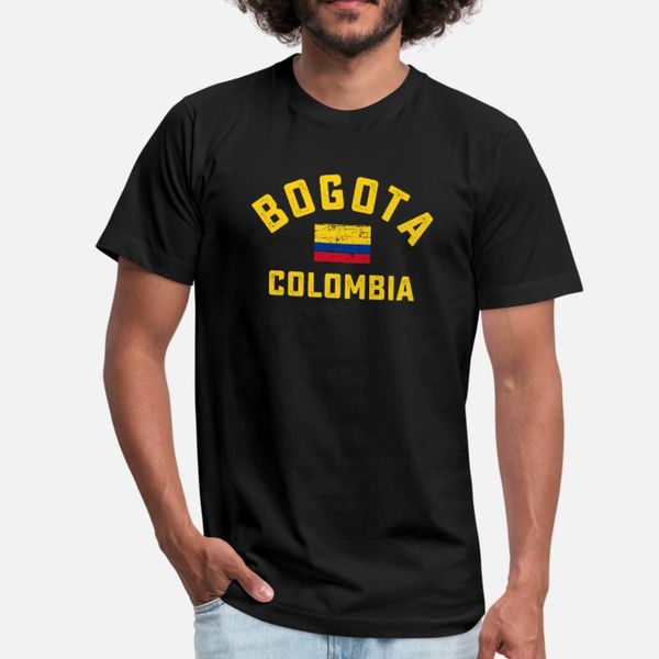 

bogota colombia flag t shirt men designer short sleeve size s-3xl clothing sunlight new fashion summer letter shirt