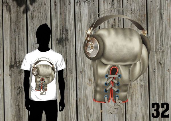 

fashion clothing men men t shirt new 3d printed cool t-shirt boxe-music-boxes cuffie-tattoo old school- o neck tshirt