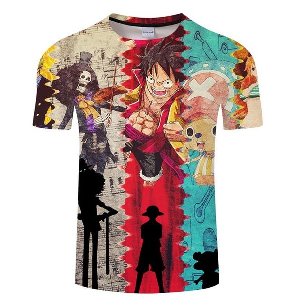 

hipster anime one piece monkey d luffy print men summer asian 3d print shirts comics anime comics men clothing