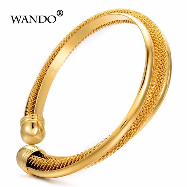 

wando classic gold-colour bangles for women ethiopian jewelry africa/arab/middle east twist bracelets wholesale ms. gift b40, Black