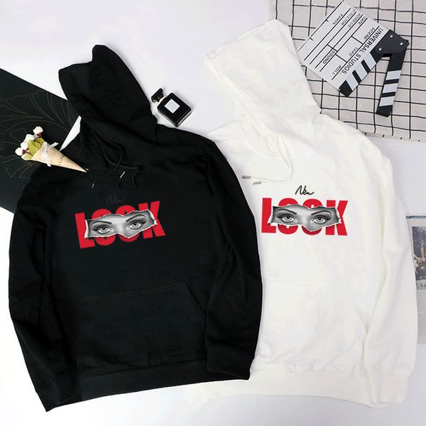 

women's hoodies & sweatshirts harajuku pullover women letter 3d printed sweatshirt elegant ladies sport white black casual sudadera