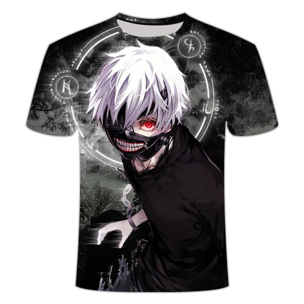 

classic anime japan tokyo ghoul one red eye blood 3d print shirts horror humor kawaii men clothing