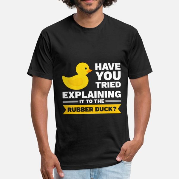 

programming duck debug t shirt men knitted cotton euro size s-3xl family fit comfortable summer cool shirt