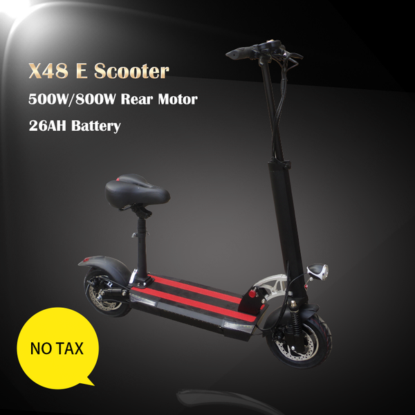 

high power 48v 800w electric scooter 26ah battery rear motor foldable electric bike with seat electric skateboard kick e scooter