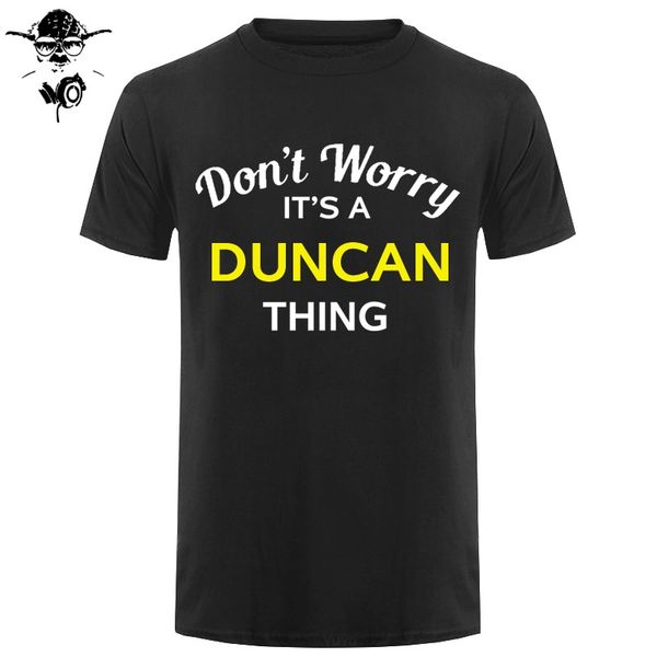

don't worry it's a duncan thing - mens t-shirt - family - custom name sleeve print t shirt mens short sleeve