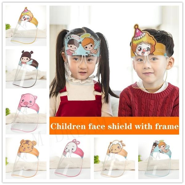 

children cartoon face shield with glasses pet anti-fog facial visor anti spitting full face cover isolation mask kids party protective mask