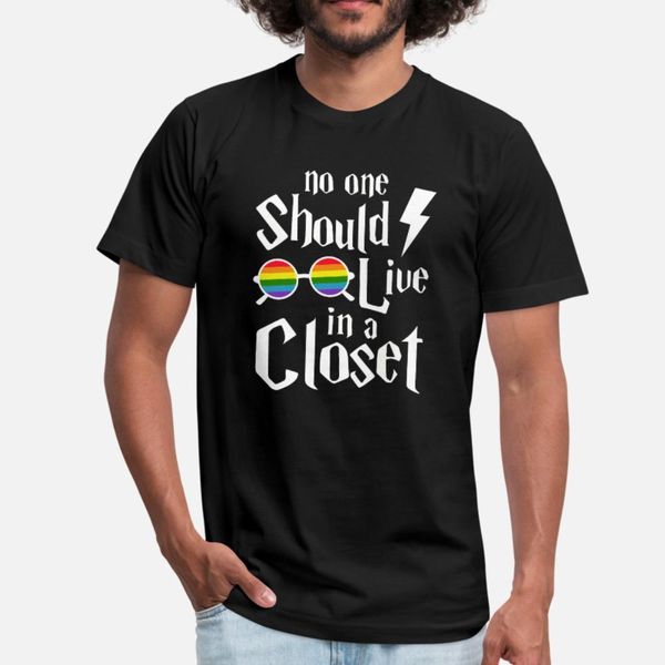 

no one should live in a closet t shirt men designing 100% cotton crew neck original gift authentic summer trend shirt