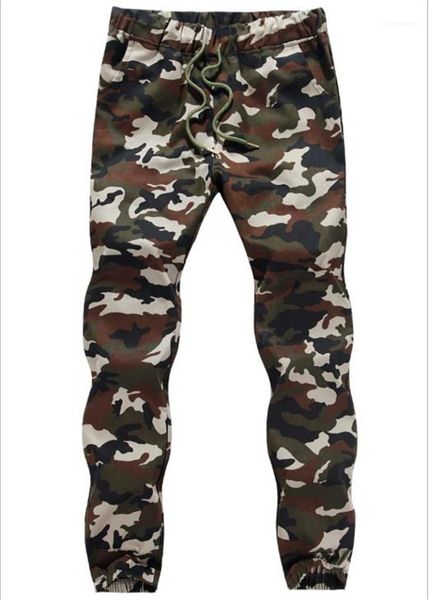 

fashion camouflage pattern cargo pants casual natural color elastic waist pants mens designer clothes mens pants, Black