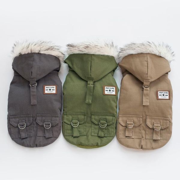 

dog apparel cat coat jacket pet puppy hoodie winter warm clothes 5 sizes 3 colours available