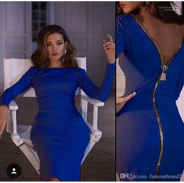 

ol вечерние платья vestidos женщины назад zipper платье оболочка bodycon весна осень, Black;gray