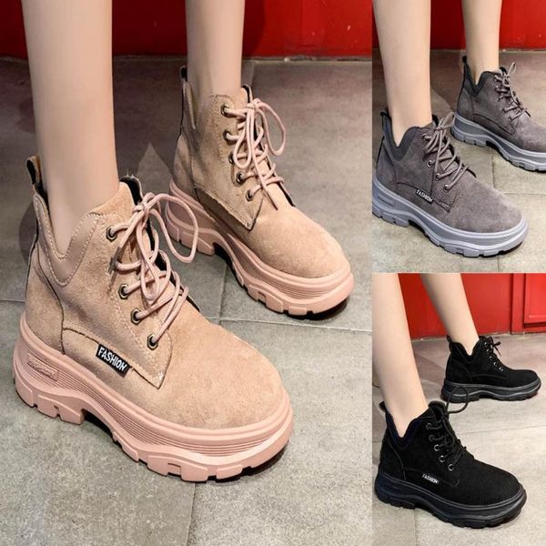 

2020 new women's walking shoes fashion female boots classic martin boots ankle suede outdoor sports shoes girls footwear