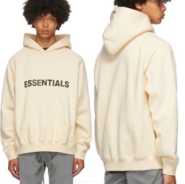 

essentials three-dimensional fog fear sweater shipping brand chest god tide hooded epoxy 2020 letters sweater hoodie lovers of 875 dhge, Black