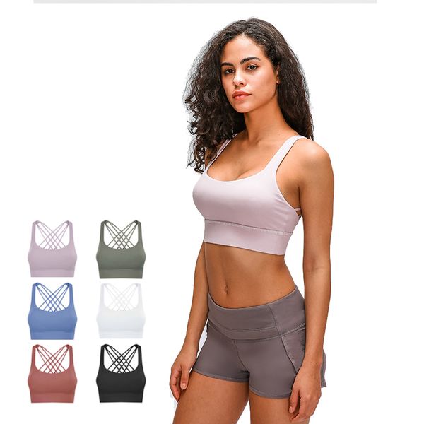 

woman sports wear fitness running clothes for women jogging yoga racer sports bra underwear tennis vest retro camisole, White;red