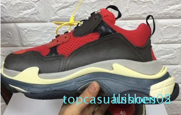 

2019 high luxury triple designer low sneaker combination soles mens womens fashion casual shoes size 36-45 t05, Black