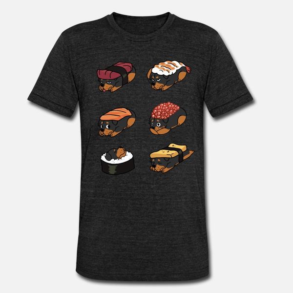 

rottweiler sushi nigiri t shirt men custom 100% cotton crew neck unique loose casual spring autumn letter shirt