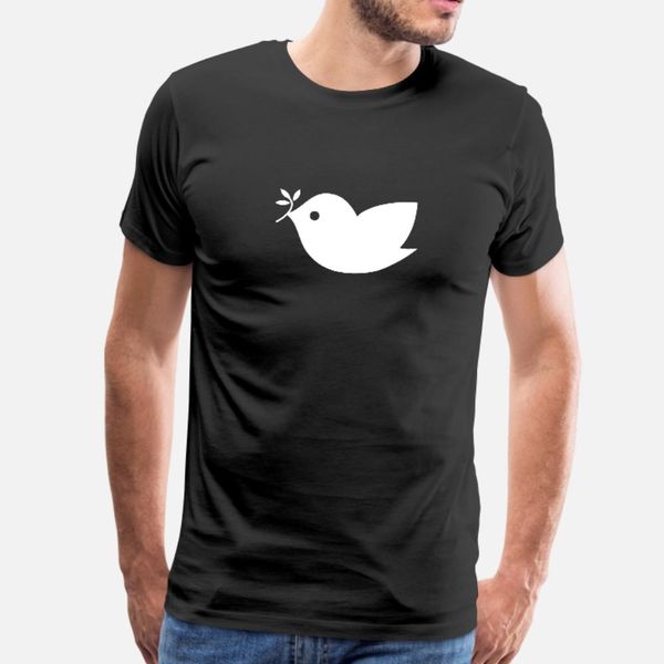 

peace bird icon t shirt men printed tee shirt round collar clothes graphic casual summer style novelty shirt