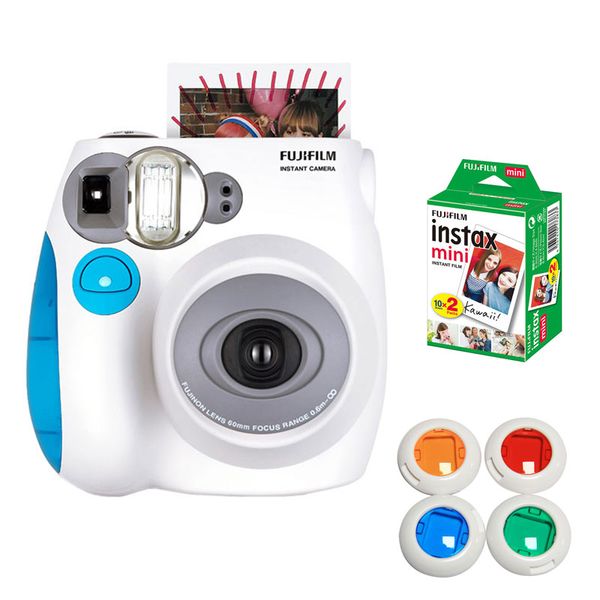 

film cameras original instax mini 7s instant po camera bundle with 10 sheets fuji white gift close-up filter