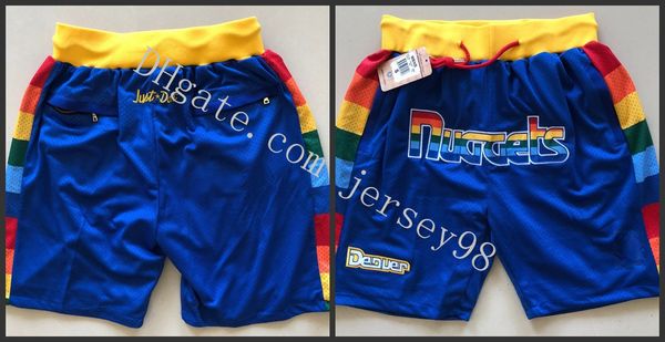 

denver nuggets men 1997-98 just don green nba men basketball shorts, Black