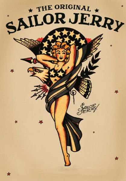 

sailor jerry татуировки искусство домашнее украшение картины маслом на холсте стены искусства холст картины для гостиной 200904
