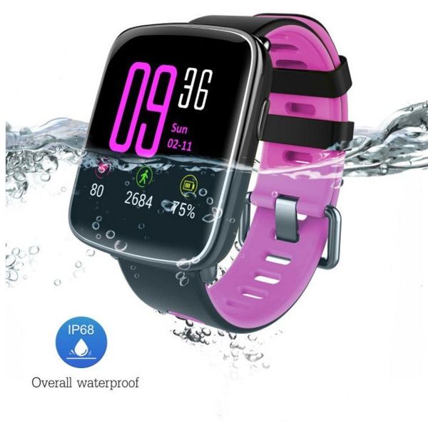 

fitness tracker gv68 smart watch support waterproof ip68 heart rate message call reminder for ios android